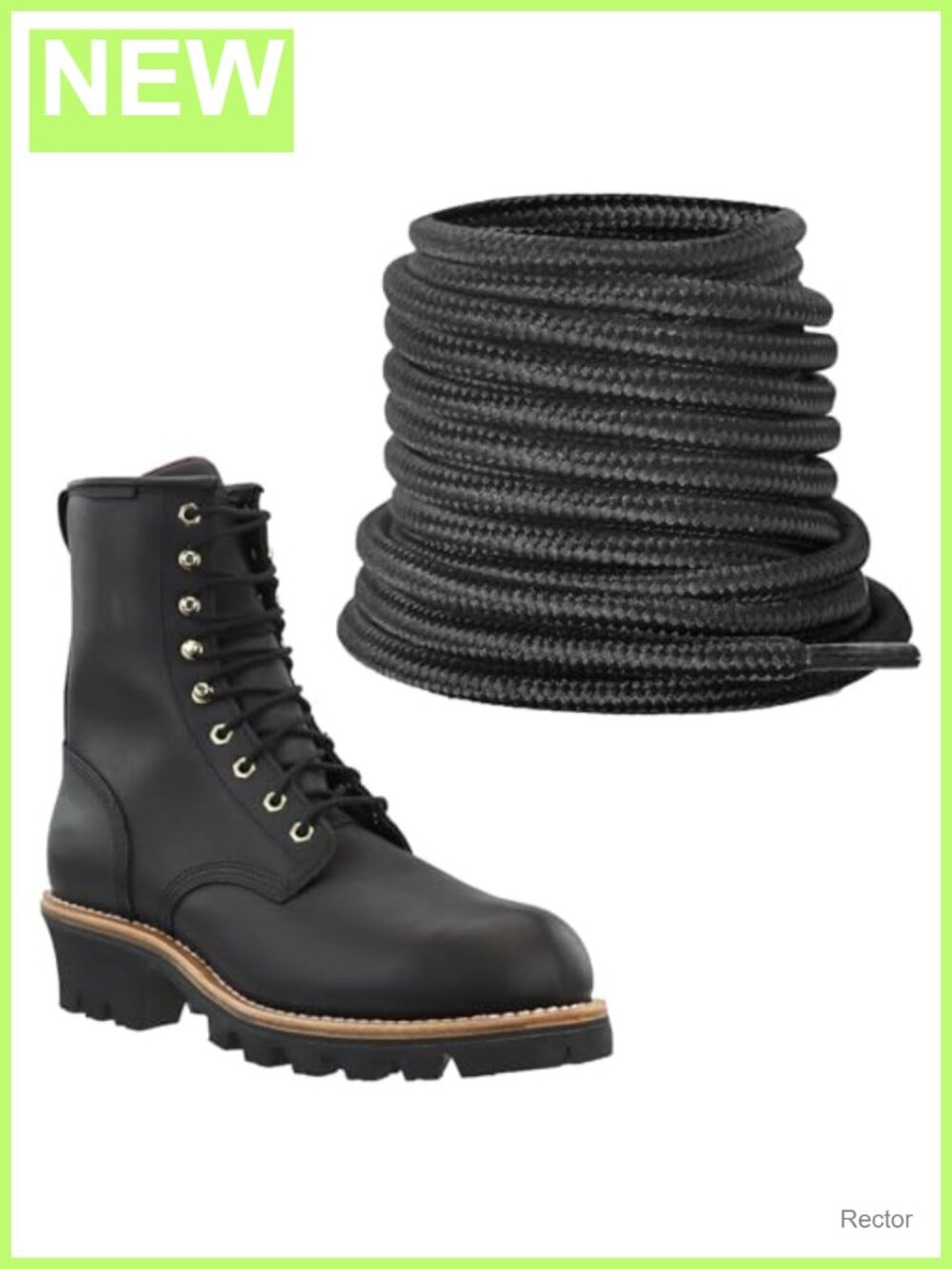Heavy Duty Round Boot Shoelaces 4.5mm, 54in, Chippewa Classic 2.0, Loggers
